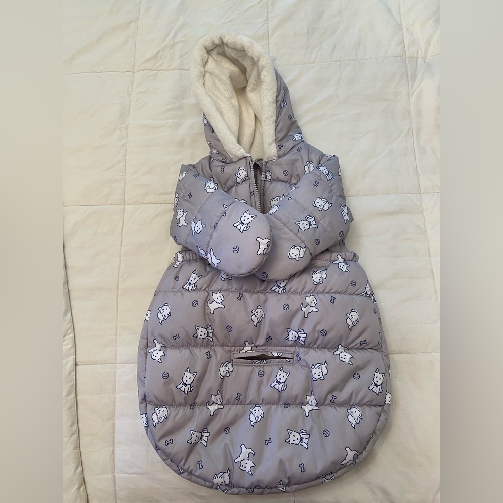 LONDON FOG Newborn (0-6M) Infant Baby Puffer Carbag Pram‎ Bag Snowsuit Bunting